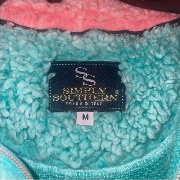Simply Southern Turquoise Teddy Jacket - Picture 3 of 3